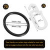 70 x Plastic Rings with Folding Hooks, Plastic Curtain Rings