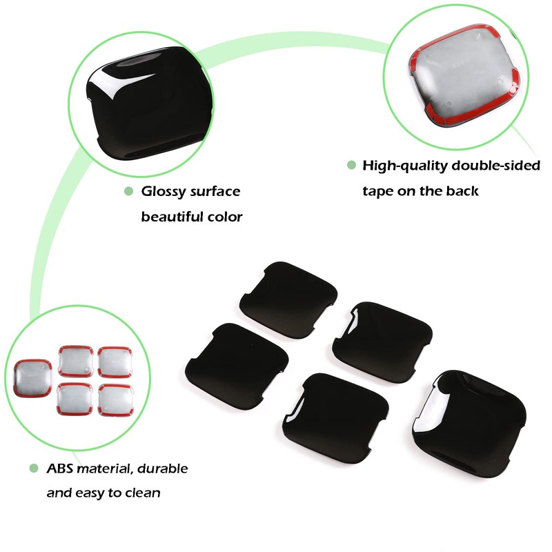 PIUGILH Car Door Handle Cup Cover Trim Replacement Compatible with