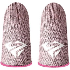 1 Pair for Pubg Mobile Games Gaming Finger Sleeve Breathable Fingertips Sweatproof Fingertip for Mobile Cove Slip,Finger Sleeves Gaming Accessories (Pink)
