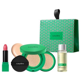Easydew freckle cushion gift set, 1 set, lipstick + cushion + cleansing oil / 이지듀 기미쿠션 선물세트, 1세트, 립스틱 + 쿠션 + 클렌징 오일