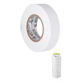 Lion Tools Paquete Con 8 Piezas Cinta Aislante Blanco 19mm X 9m Lion