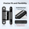 2 Pack Heavy Duty Gate Hinges 7" Sealed Bearings Adjustable