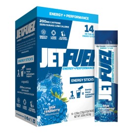 Gat Sport, Jetfuel Energy Sticks 14 Sobres. Sabor Blue Raspberry