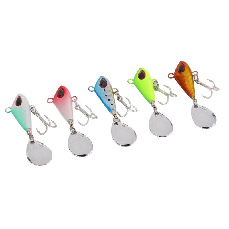 5Pcs 10g Metal Fishing Lures Baits Vib Sequins Fishing Lure