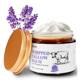 Bálsamo de sarga de carne alimentada con pasto para la piel, crema batida para la cara, hidratante diaria natural para una piel suave y lisa, lavanda