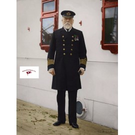 INCREDIBLE COLORIZED IMAGE OF TITANIC CAPTAIN E.J. SMITH, BEAUTIFUL HQ