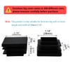 sourcingmap 8pcs Plastic Square 30 x 30mm Ribbed Tube Inserts