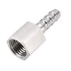 sourcing map Stainless Steel Barb Hose Fitting Connector Adapter 8mm
