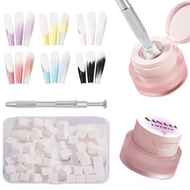 SANAAA Gel Nail Set 6 Colors Set Color Gel Gradient Painting Gel Nail Sponge Block and Grab Pen UV LED Compatible