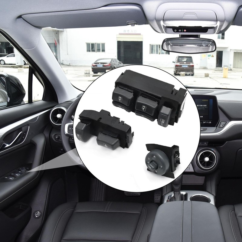 Hoypeyfiy 3Pcs 15151360 Driver & Passenger Side Master Power Window