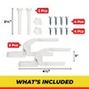 White Plastic Toilet Seat Hinge Replacement with Bolts Screw and