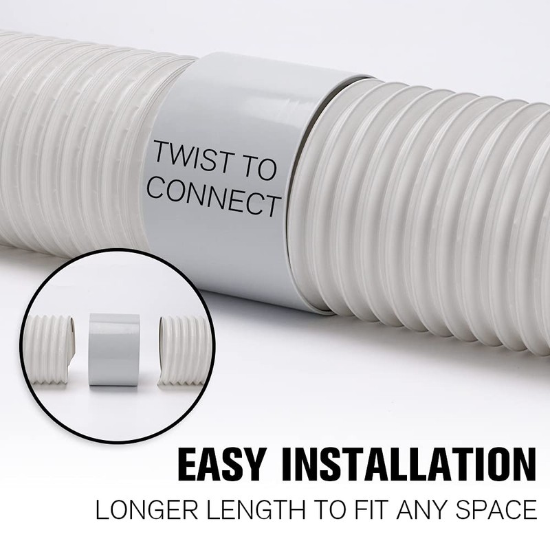 HOXHA 2 Pack Portable Air Conditioner Hose with Coupler 5.9