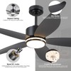 Kviflon 48" Ceiling Fans with Lights and Remote Control, Modern
