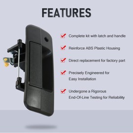 DICMIC Tailgate Handle Liftgate Latch Handle with Keyhole for 2007-2013 Toyota Tundra Replace# 69090-0C040, 690900C040, 81213