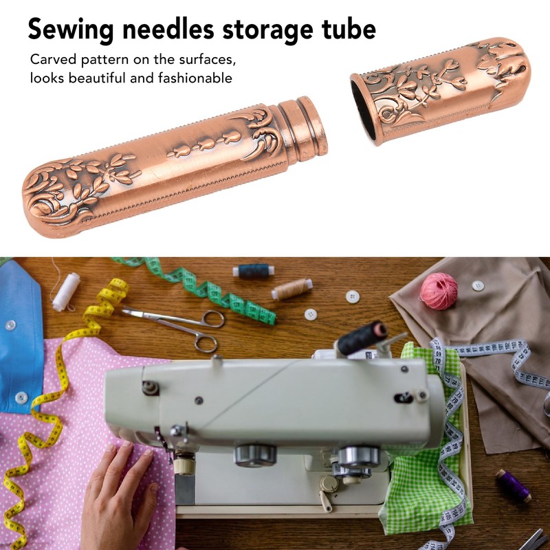 Sewing Needles Case Vintage Portable Metal Embroidery Needle Holder for