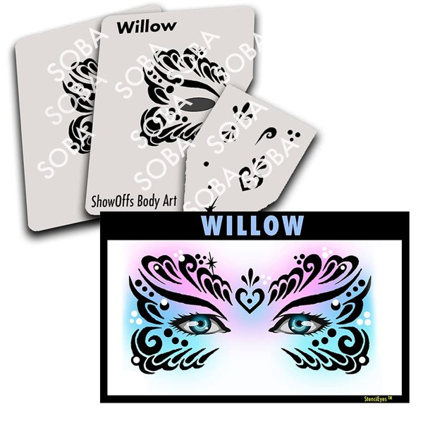 Face Painting Stencil - StencilEyes Willow (Child size)