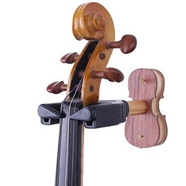 Soarun Wood Violin Hanger Creative Auto Hanger Lock Rack Hook Fits Violin,Viola,Bango,Ukulele - Easy Installation (Black)