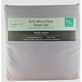 Mainstays New Mainstays Purples Soft Microfiber Wrinkle Resistant Sheet Set Twin/Twin XL