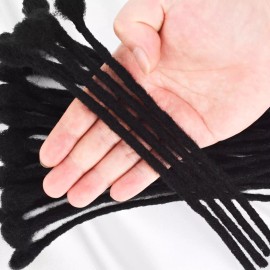 Freeshow 12" Dreadlock Extensions 40Pcs synthetic 1B# fiber hair Afro kinky loc