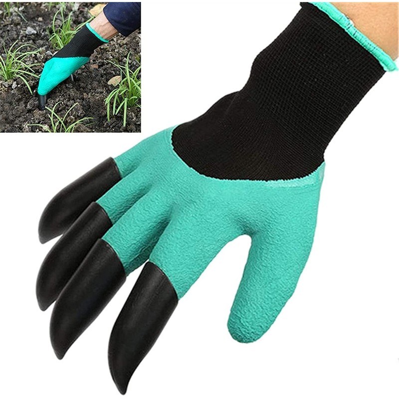 4/8 Hand Claw ABS Plastic Garden Rubber Gloves Gardening Digging