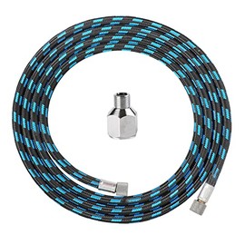 SAGUD Airbrush Hose 6 Foot Nylon Braided Air Hose with 1/8” Size On Both End and Adapter 1/8” Male - 1/4” Female for Most Airbrush Kit…