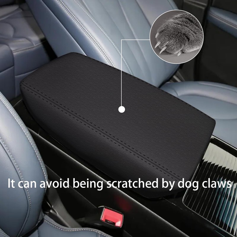 faccaibbg Armrest Cover for Lincoln Nautilus Accessories 2019-2023 (Black) Center
