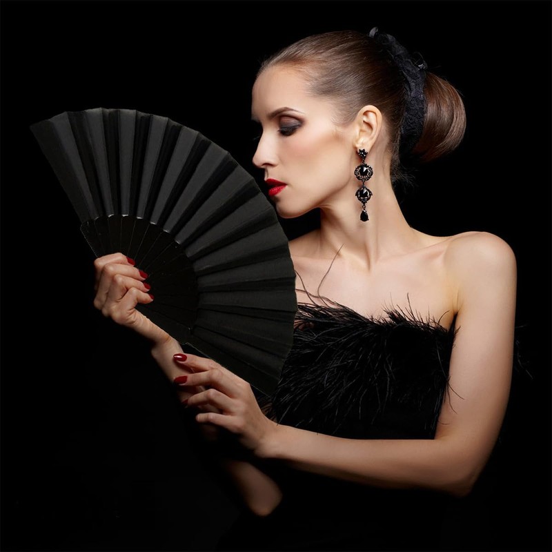 mkemka 2 Pcs Folding Hand Fan Set