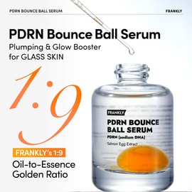 FRANKLY PDRN Bounce Ball Serum – PDRN Salmon DNA Serum for Plumping, Firming & Glass Skin | Glowing skin Booster | Lightweight, Non-Sticky Korean Skincare | 1.01 fl oz