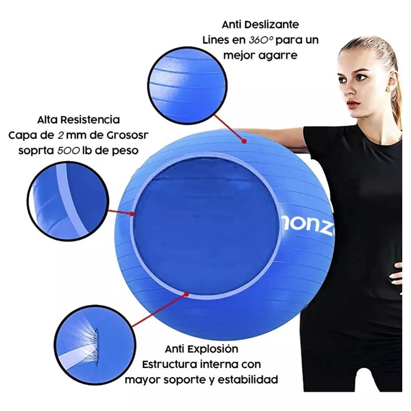 Monzó Pelota Yoga-pilates 65 Cm Diámetro, Monzó, Yoga Ball