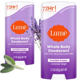 Lume Desodorante natural  axilas y partes privadas  Sin aluminio, sin bicarbonato de sodio, hipoalergénico y seguro para pieles sensibles  Paquete de 