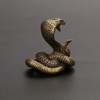Toddmomy Brass Cobra Snake Statue Cobra Snake Sculpture Cobra Figurine