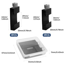 2-Piece Marking Gauge Stop Ruler 26/29 mm Carbon Steel Ruler Metal Scribing Ruler Carpenter's Square Set Scribing Tool Combination Square Marking Gauge Metal for Woodworking DIY