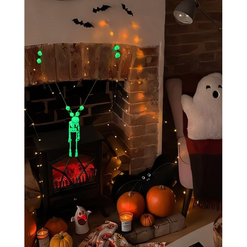 Halloween Curtain Tiebacks Glow in The Dark Skeleton Curtain Holders