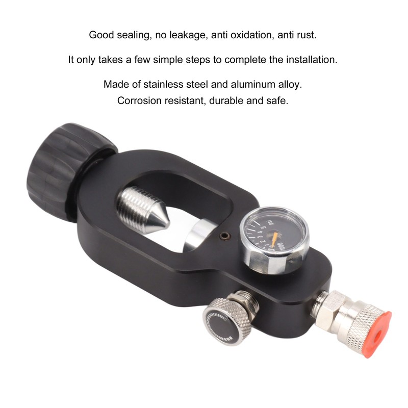 CO2 Cylinder Valve Tank Refill Adapter Good Sealing Leakage Proof