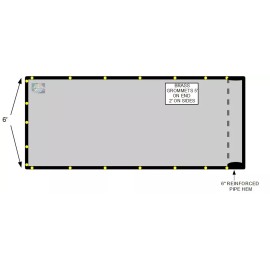 PAKGLOBAL 6'x10' Dump Truck Tarp - Mesh - New Professional Grade for Trailer FREE SHIPPING