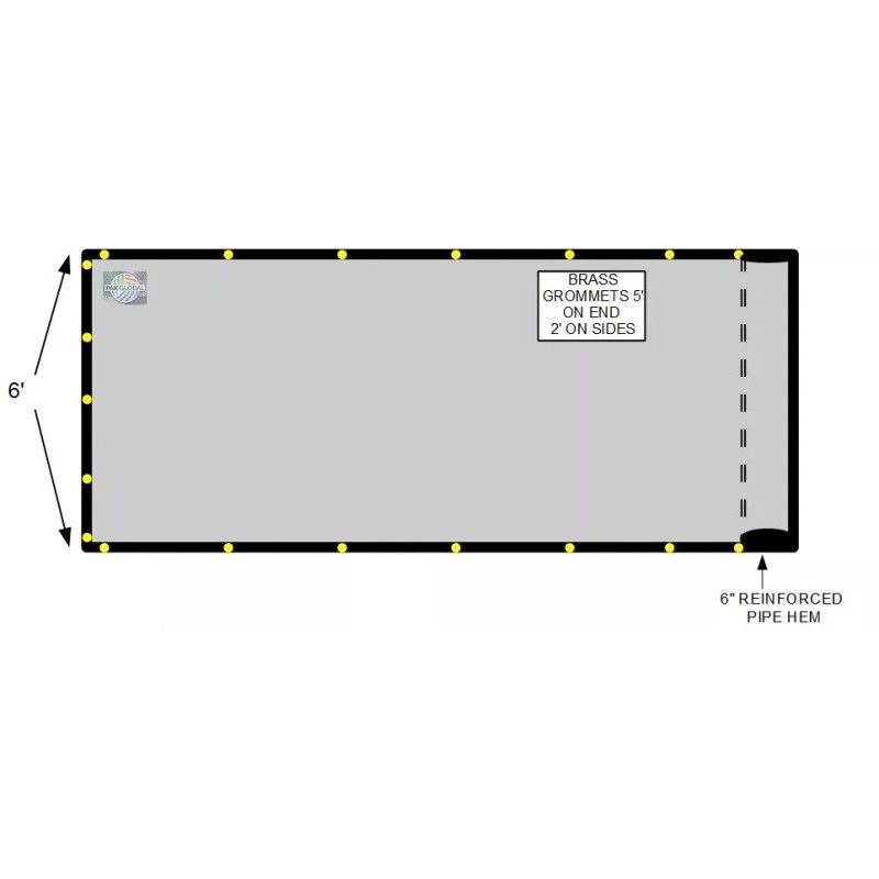 PAKGLOBAL 6'x10' Dump Truck Tarp - Mesh - New Professional