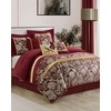 LANCO MODERN LIFESTYLE California King Comforter Set, Red Gold, Luxury