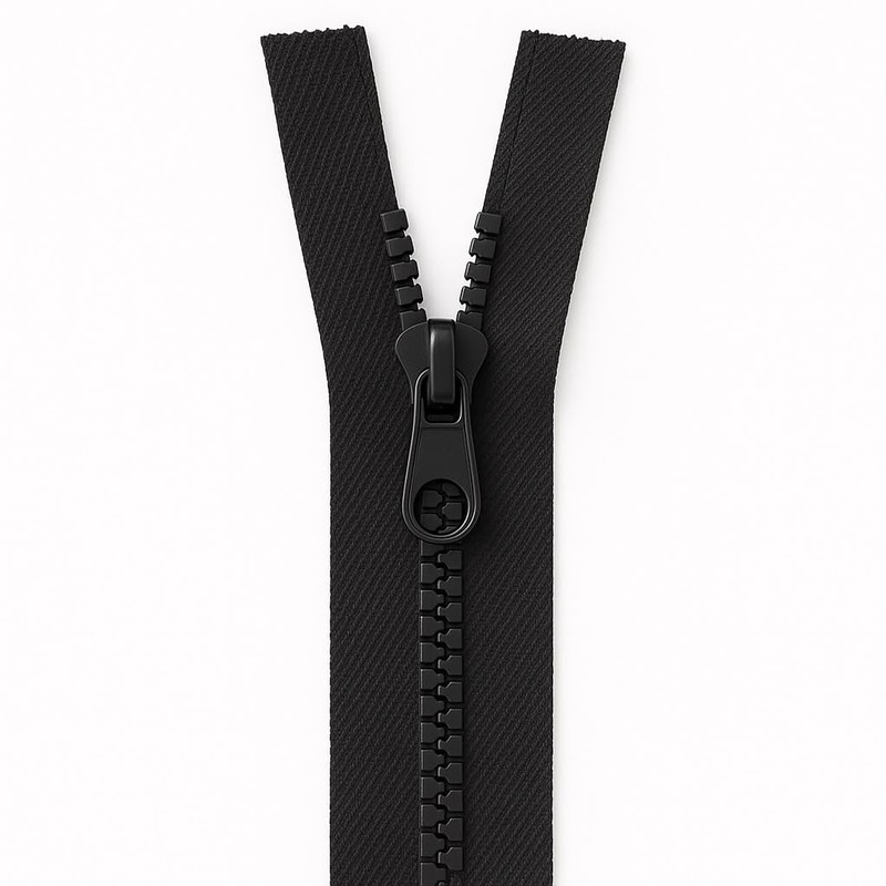 Black 28" (71cm) Chunky Zip – Separating #5 Weight Zipper,