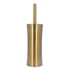Toilet Brush Set Stainless Steel Gloden Space Saving Soft Durable