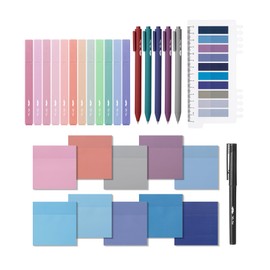Mr. Pen- Aesthetic Book Annotation Kit, 38 pcs, Aesthetic Highlighters and Gel Pens, Transparent Sticky Notes, Transparent Sticky Tabs for Books, Highlighter Set, Annotation Sticky Notes for Books