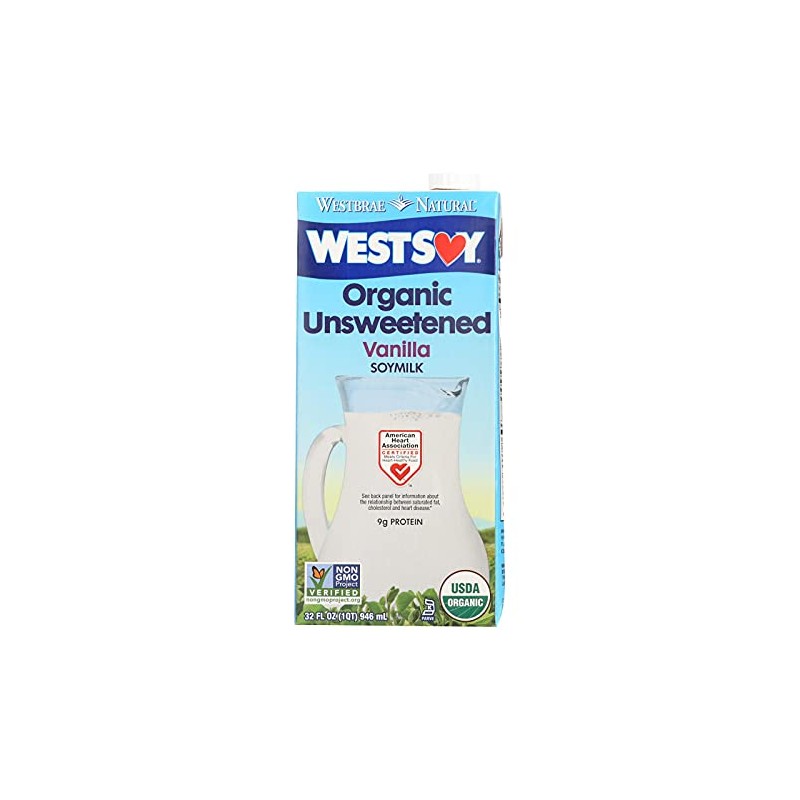 Westsoy Organic Vanilla Unsweetened (12x32 OZ)