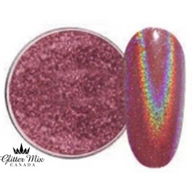 Glitter Mix Canada Chrome Pigment Nail Art Powder 10g Metallic Powder for Easy Application and Long-Lasting Finish - Color: Pink Holo