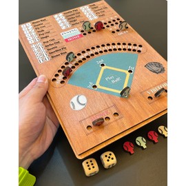 CBLKUS Baseball Dice Board Game,Fun Board Game with Dice,Wooden Baseball Games for Family,Party and Holiday Gatherings,Baseball Board Game Premium Version