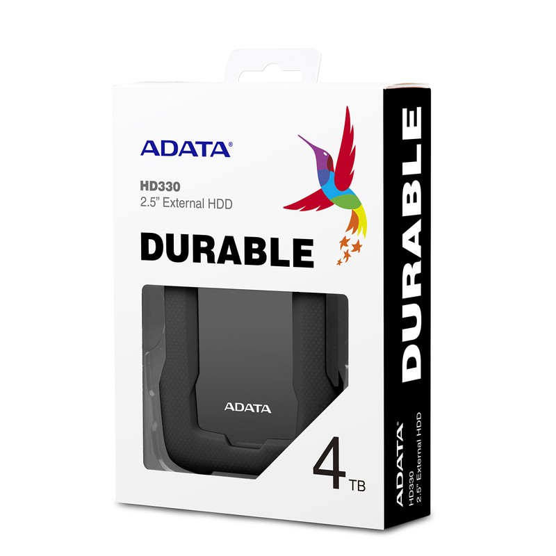 ADATA Disco Duro Externo HDD HD330, 4 TB, Negro USB