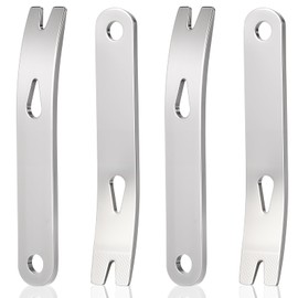 Lnngub 4 Pcs Mini Pry Bar,Mini Crank Crow bar Pocket Pry Bar Stainless Steel Edc Pry Bar Mini Scraper Keychain Multifunction EDC Tool Survival Opener for Outdoor Indoors(3 Inch)
