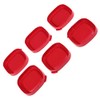 6 x Yoghurt Jar Lids Square Red Yoghurt Maker 7cm