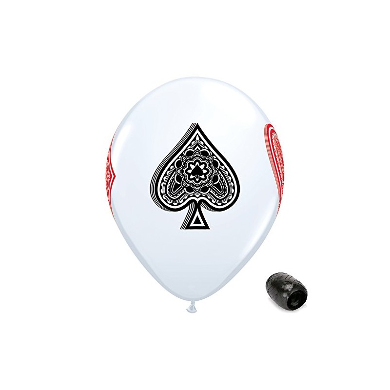 10 Pack 11" Poker Deck Card Suits Game Night Latex
