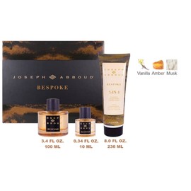Joseph Abboud 3 PC Joseph Abboud BESPOKE Eau De Parfum Spray & Shampoo Conditioner & Body Wash