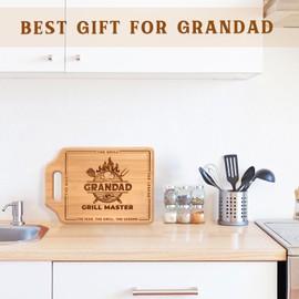 Gleevara Grandad Gifts, Grandad Birthday Gifts, Exquisite Engraved Chopping Board Christmas Kitchen Gifts for Grandad, Best Grandad Gifts from Grandchildren on Fathers Day