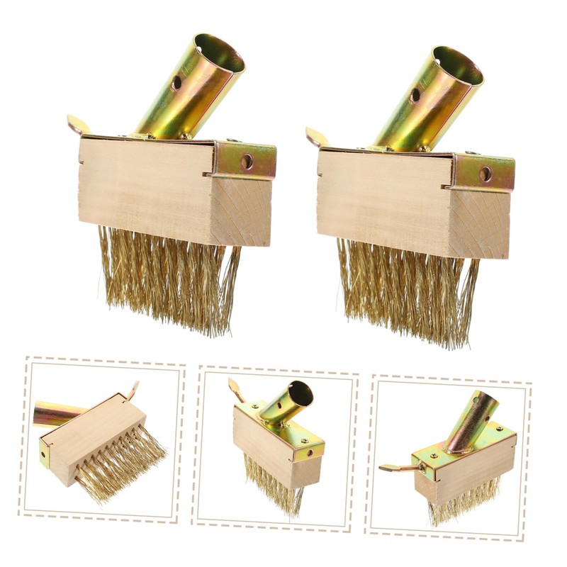 BESTonZON 2pcs Wire Grass Weeding Tool Moss Removal Brush Weeding
